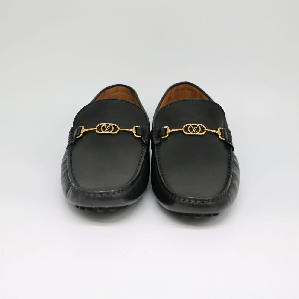 【リユース品】 ルイヴィトン LOUIS VUITTON 靴 レザーシューズ メンズ ドライビングシューズ ブラック 7 1/2 【お取り寄せ】