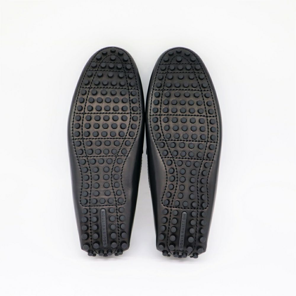 【リユース品】 ルイヴィトン LOUIS VUITTON 靴 レザーシューズ メンズ ドライビングシューズ ブラック 7 1/2 【お取り寄せ】