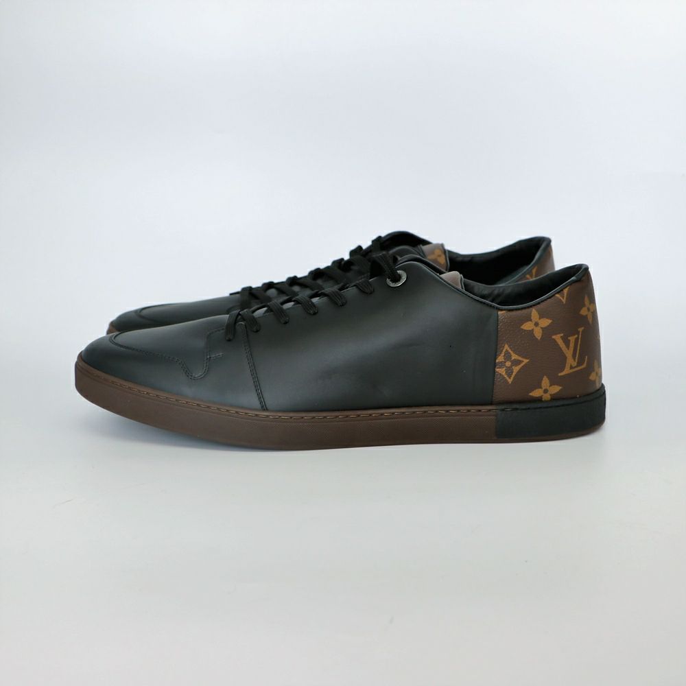 【リユース品】 ルイヴィトン LOUIS VUITTON 靴 スニーカー メンズシューズ モノグラム ローカットスニーカー ブラック 12 【お取り寄せ】