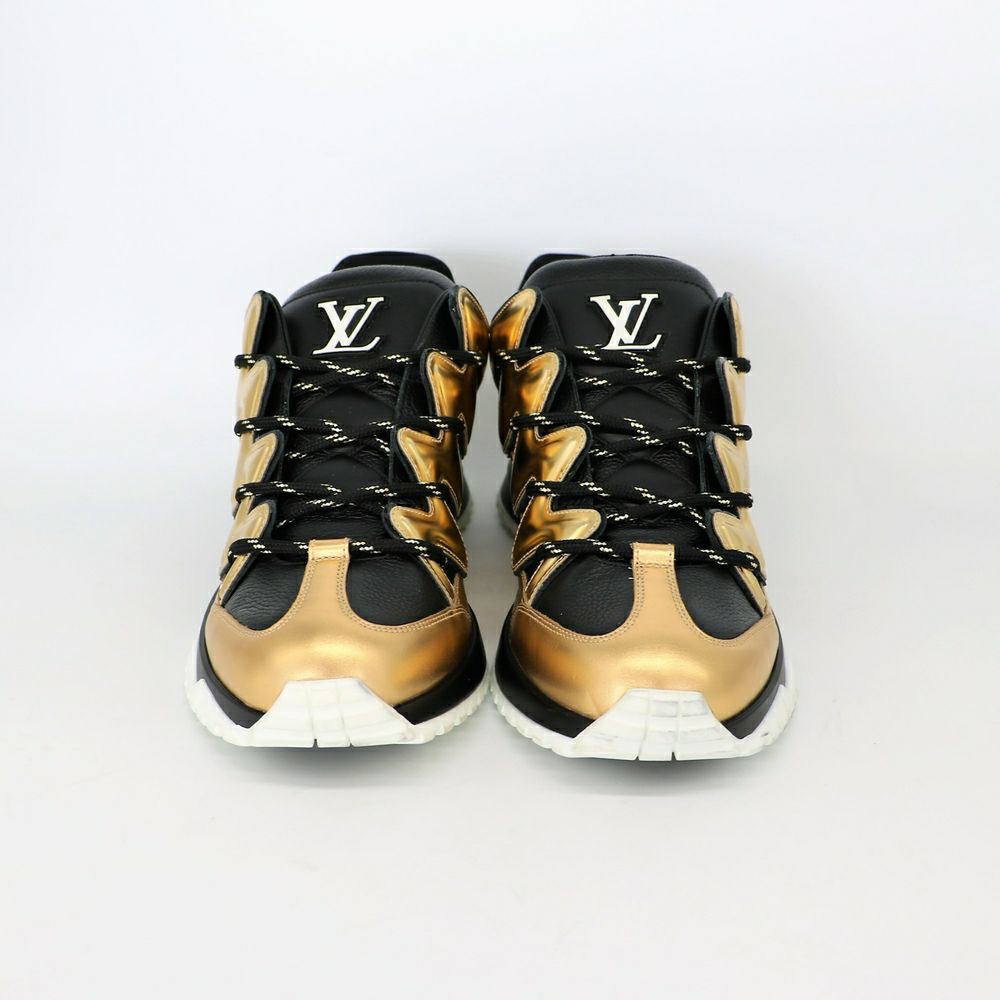 【リユース品】 ルイヴィトン LOUIS VUITTON 靴 スニーカー メンズシューズ ジグザグ・ライン　ローカットスニーカー ブラック/ゴールド 10 【お取り寄せ】