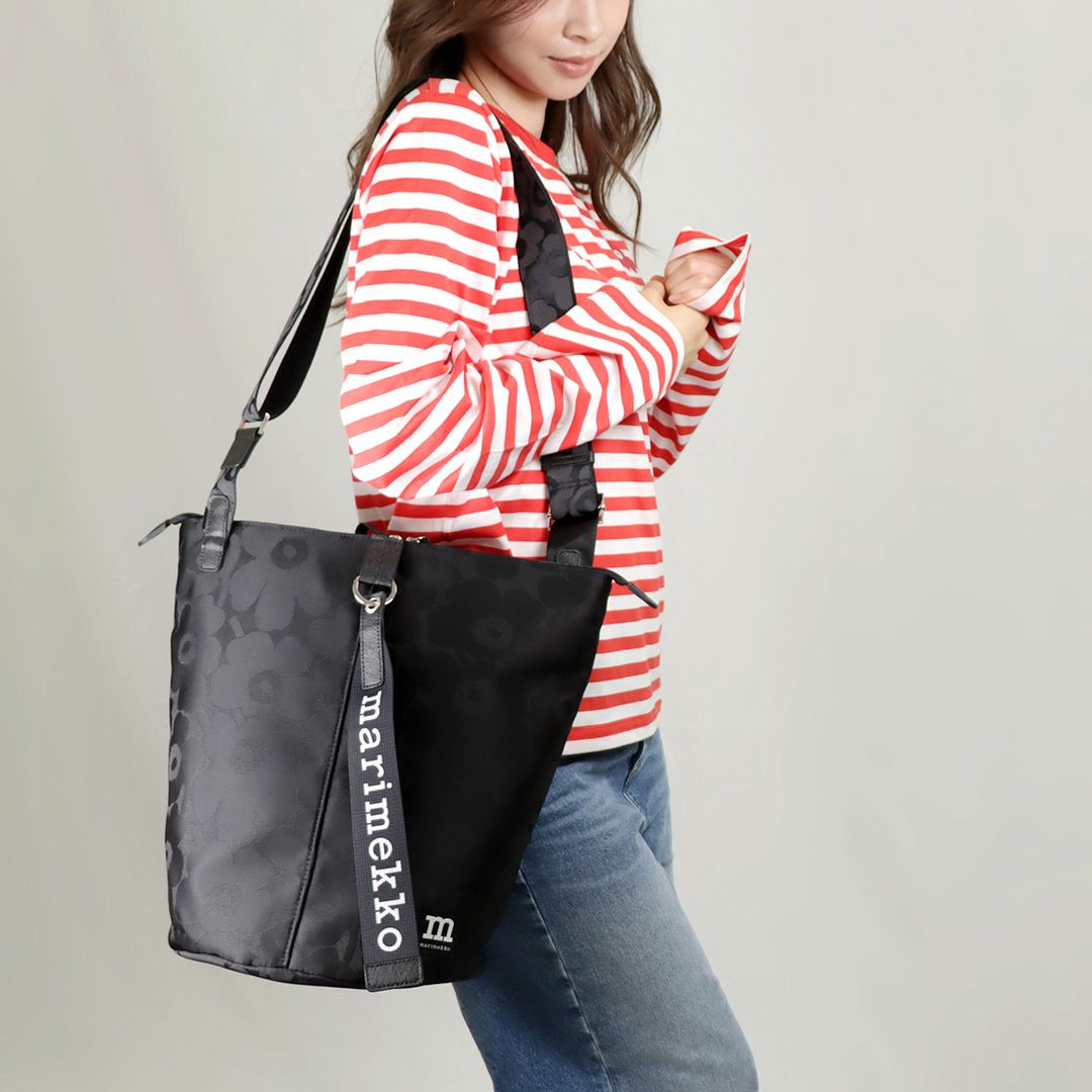 マリメッコ MARIMEKKO ショルダーバッグ ALL DAY BUCKET UNIKKO 92226 ブラック 【同梱不可】【ギフト不可】【RSL】
