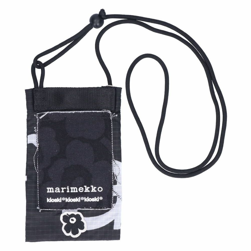 マリメッコ MARIMEKKO ショルダーバッグ FUNNY SMALL POCKET MARIMERKKI 92211 ブラック 【同梱不可】【ギフト不可】【RSL】