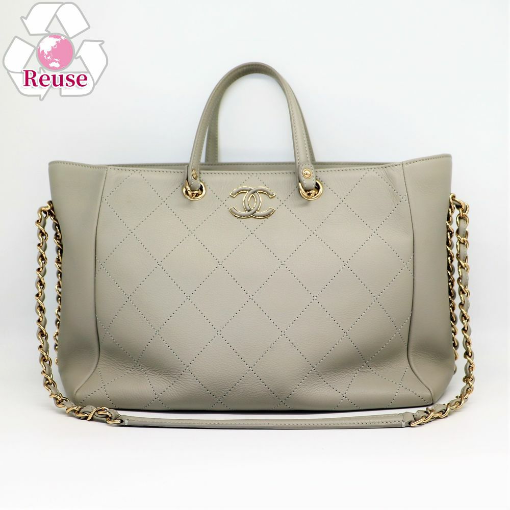 【リユース品】 シャネル CHANEL バッグ ショルダーバッグ 2WAY チェーンショルダーバッグ AS0356 グレー/シルバー金具 【お取り寄せ】
