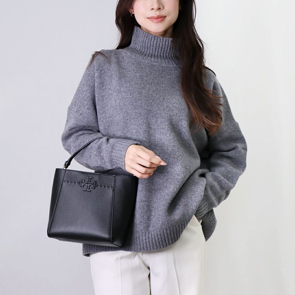 トリーバーチ 2WAYバッグ 【MCGRAW SMALL BUCKET； マクグロー】 74956 ブラック(001 BLACK) TORY BURCH