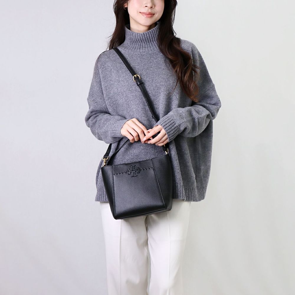 トリーバーチ 2WAYバッグ 【MCGRAW SMALL BUCKET； マクグロー】 74956 ブラック(001 BLACK) TORY BURCH