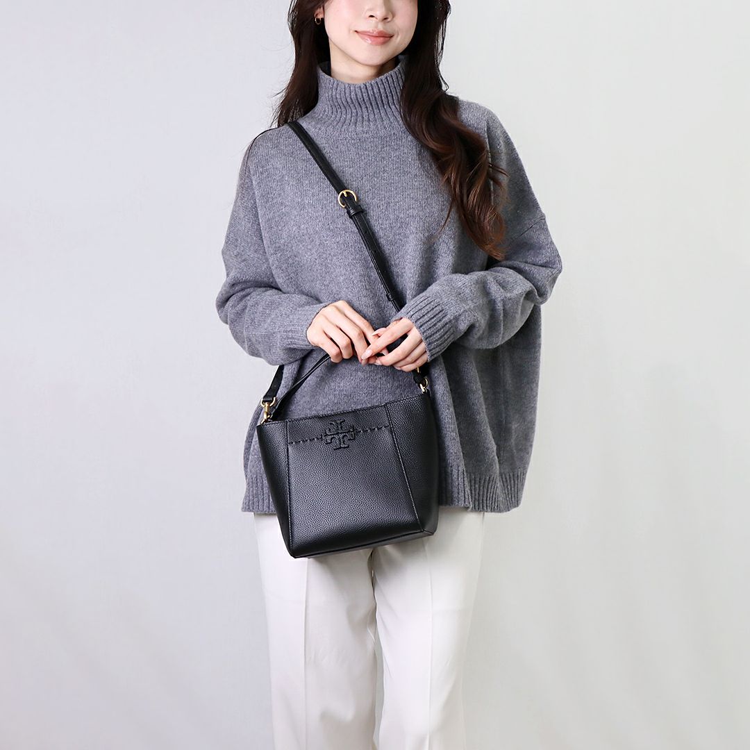 トリーバーチ 2WAYバッグ 【MCGRAW SMALL BUCKET； マクグロー】 74956 ブラック(001 BLACK) TORY BURCH