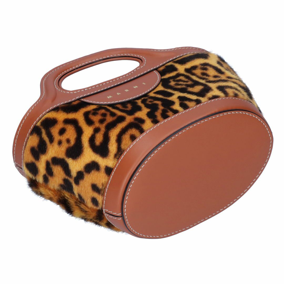 マルニ MARNI 2WAYバッグ マイクロバッグ トロピカリア レオパード BMMP0096Q5 LV846 ブラウン