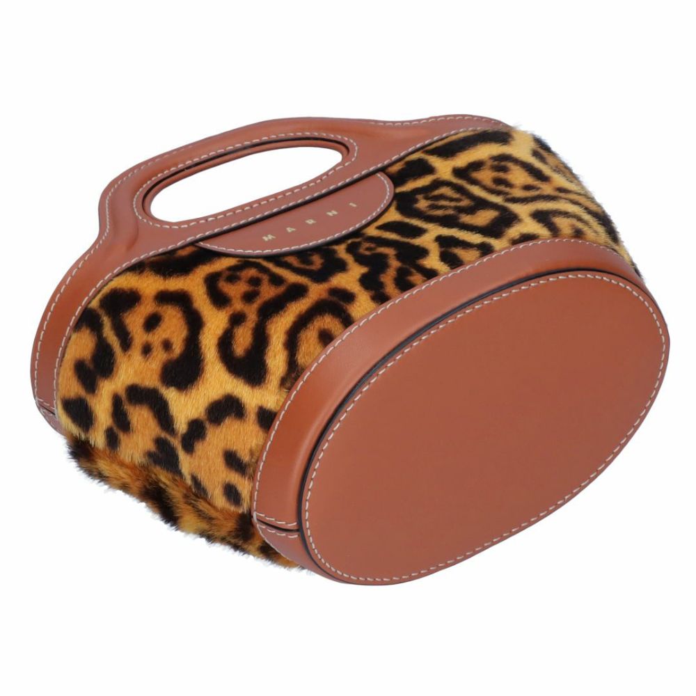 マルニ MARNI 2WAYバッグ マイクロバッグ トロピカリア レオパード BMMP0096Q5 LV846 ブラウン