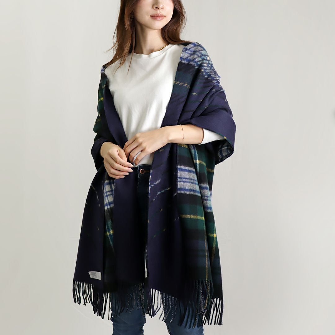 ジョンストンズ JOHNSTONS カシミア大判ストール 190×70cm DIAGONAL