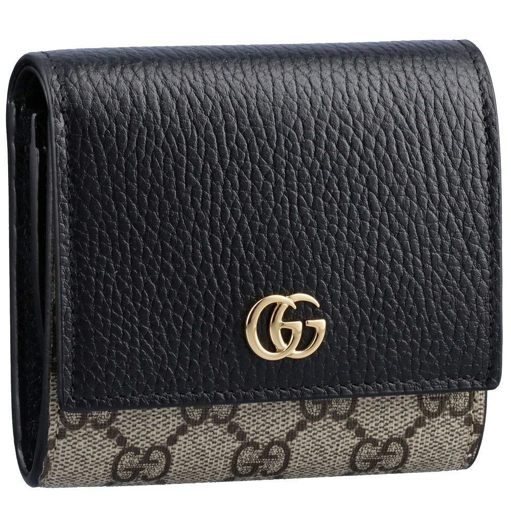 グッチ 折財布 【GGマーモント：GG MARMONT】 598587 17WAG ブラック(1283 NERO) GUCCI