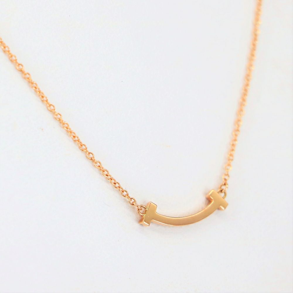 【リユース品】 ティファニー TIFFANY アクセサリー ネックレス Tスマイル ネックレス ゴールド 【お取り寄せ】