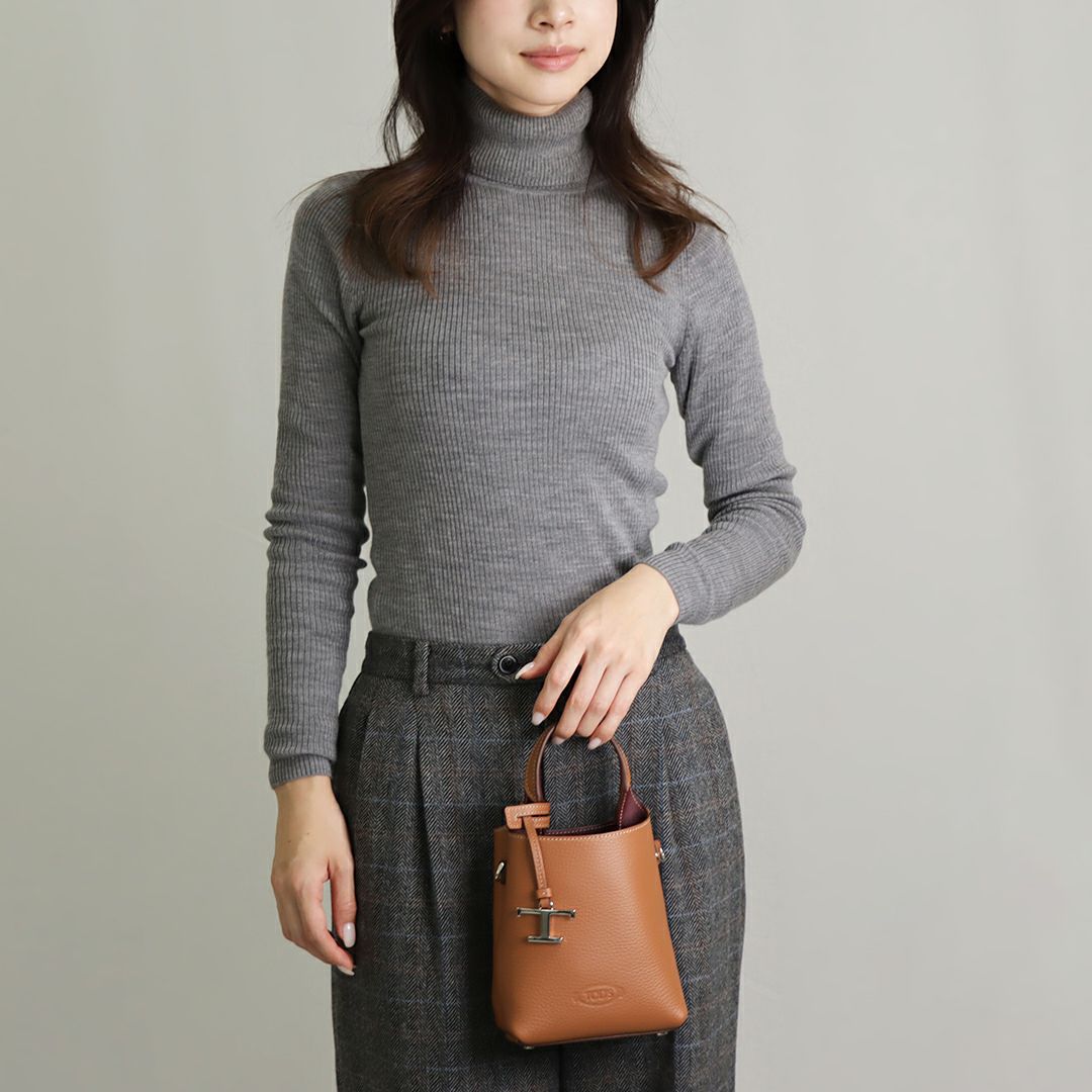 トッズ TOD’S 2WAYバッグ T タイムレス XBWAPAT9000 QRI 9P13 BROWN ブラウン マイクロ