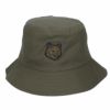 メゾンキツネ MAISON KITSUNE ハット バケットハット 帽子 FOX HEAD PATCH BUCKET HAT LM06113 WW0088 カーキ サイズM/L