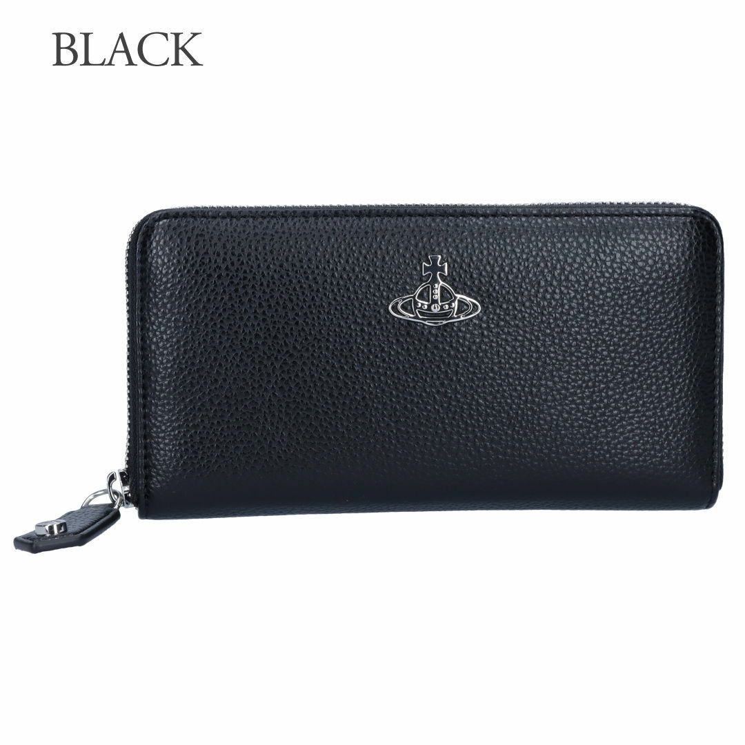  ヴィヴィアンウエストウッド VIVIENNE WESTWOOD 長財布 RE-VEGAN GRAIN リヴィーガン 51050023 S000D GRAIN ZIP ROUND WALLET