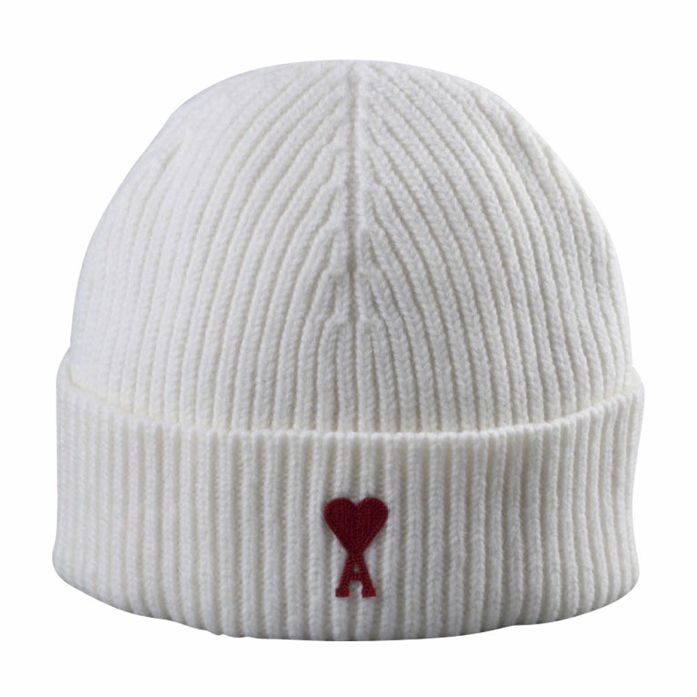 予約会対象品】 アミパリス AMI PARIS 帽子 ニット帽 UHA106 018 154 WHT/RED ホワイト/レッド 【お取り寄せ】  海外ブランド・ファッション通販 X-SELL エクセル