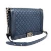 【リユース品】 シャネル CHANEL バッグ ショルダーバッグ ボーイシャネル チェーンショルダーバッグ ネイビー/シルバー金具 【お取り寄せ】