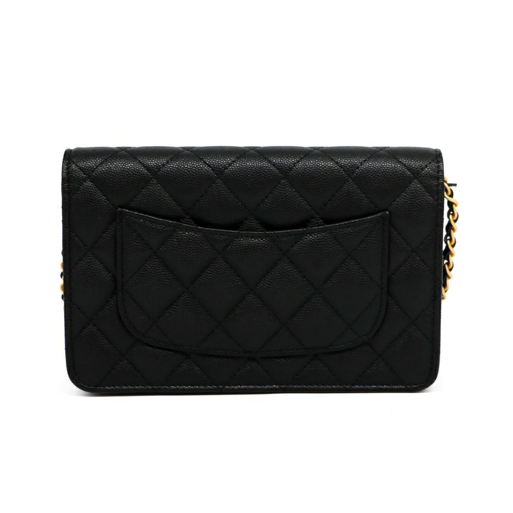 【リユース品】 シャネル CHANEL バッグ ショルダーバッグ チェーンウォレット AP3580 ブラック/ゴールド金具 【お取り寄せ】