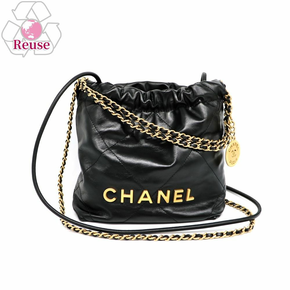 【リユース品】 シャネル CHANEL バッグ 2WAYバッグ シャネル22ライン ２WAY ミニハンドバッグ AS3980SH22 ブラック/ゴールド金具 【お取り寄せ】