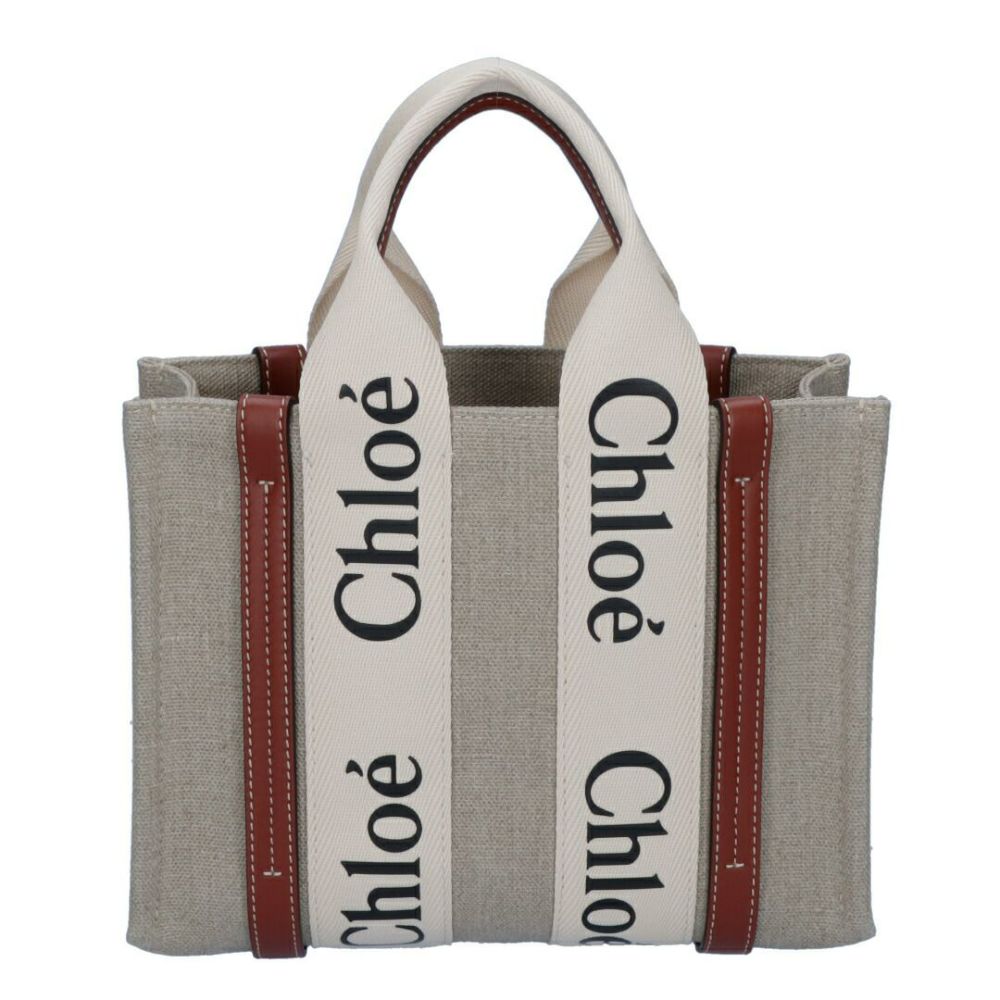 クロエ CHLOE 2WAYバッグ WODDY スモールトートバッグ CHC22AS397 I26 ベージュ系(90U WHITE/BROWN)