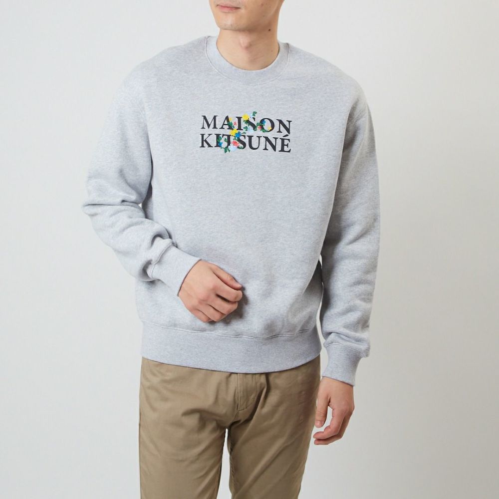 メゾンキツネ MAISON KITSUNE メンズ トレーナー スウェット FLOWERS COMFORT SWEATSHIRT  LM00308KM0307 グレー | 海外ブランド・ファッション通販 | X-SELL エクセル