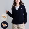 メゾンキツネ MAISON KITSUNE レディース カーディガン Vネック