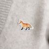 メゾンキツネ MAISON KITSUNE レディース カーディガン Vネックカーディガン ベイビーフォックスボクシーカーディガン LW00507KT1006 グレー