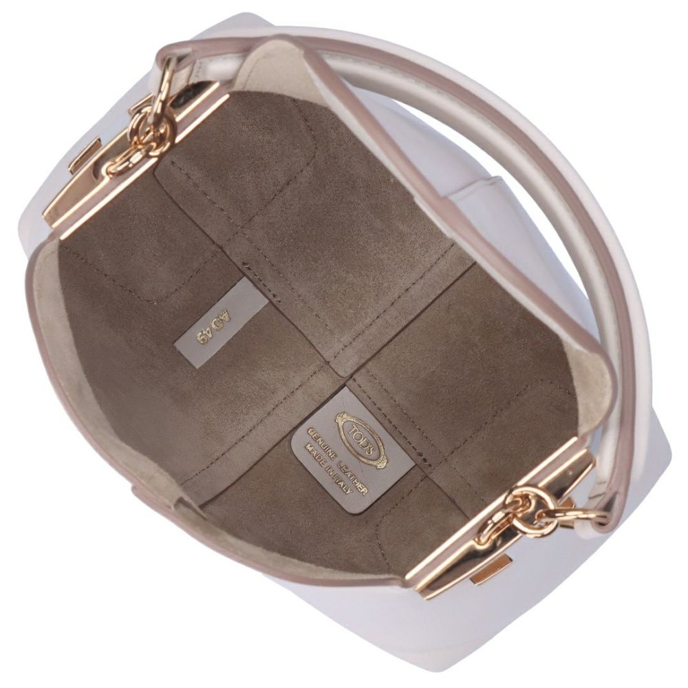 トッズ TOD’S 2WAYバッグ ミニバッグ Tケース XBWTSTO0000 XPR ホワイト レザーメッセンジャートートバッグ マイクロ