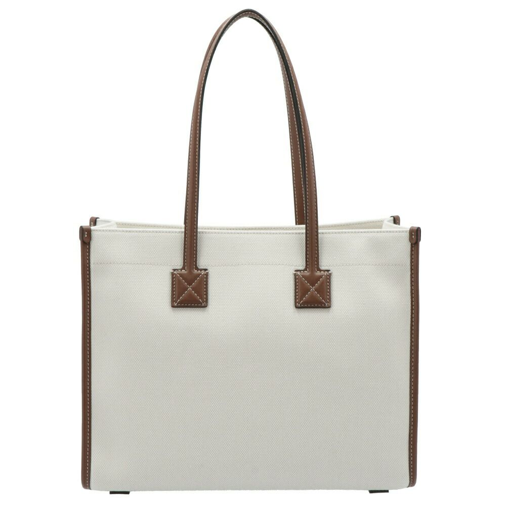 バーバリー BURBERRY トートバッグ スモール ツートン キャンバス＆レザー 8044138 NATURAL/TAN
