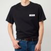 エムエスジーエム MSGM メンズ半袖Tシャツ 胸ロゴ 3640MM130 247002 99 BLACK