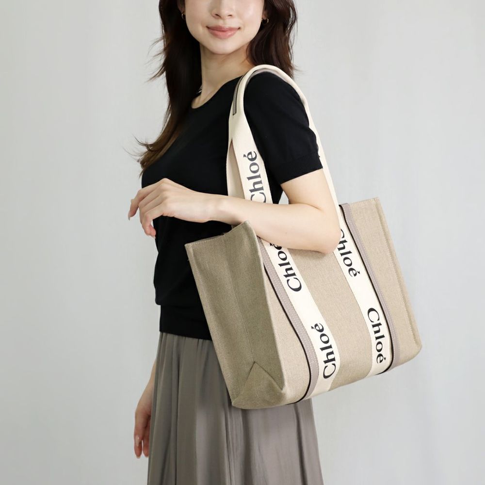 クロエ CHLOE トートバッグ WOODY CHC22AS383 I26 00OMUSK GREY ミディアムトートバッグ |  海外ブランド・ファッション通販 | X-SELL エクセル