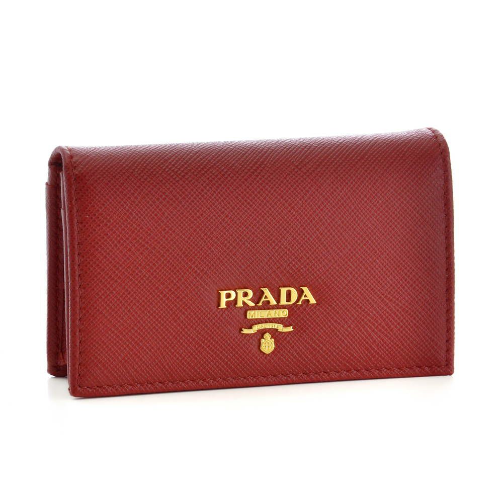 プラダ PRADA カードケース 1MC122 QWA 68Z 【SAFFIANO METAL】 FUOCO