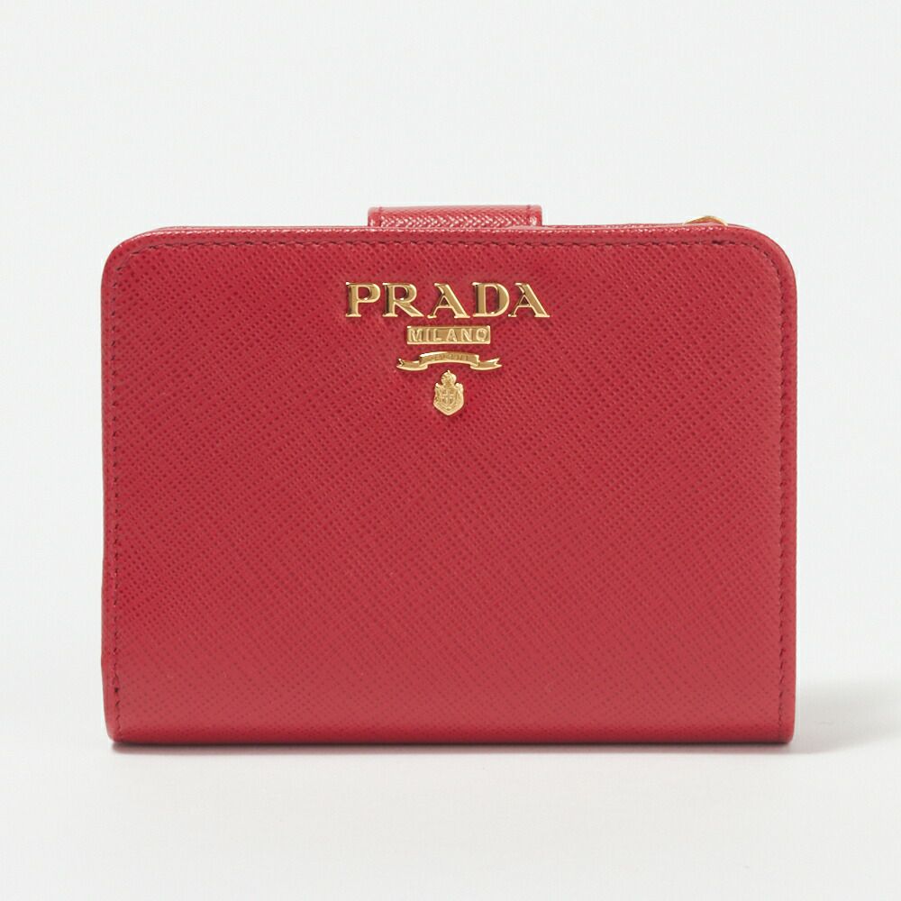 プラダ PRADA 折財布 【サフィアーノメタル：SAFFIANO METAL】 1ML018 QWA レッド系(F068Z/FUOCO)