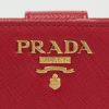 プラダ PRADA 折財布 【サフィアーノメタル：SAFFIANO METAL】 1ML018 QWA レッド系(F068Z/FUOCO)