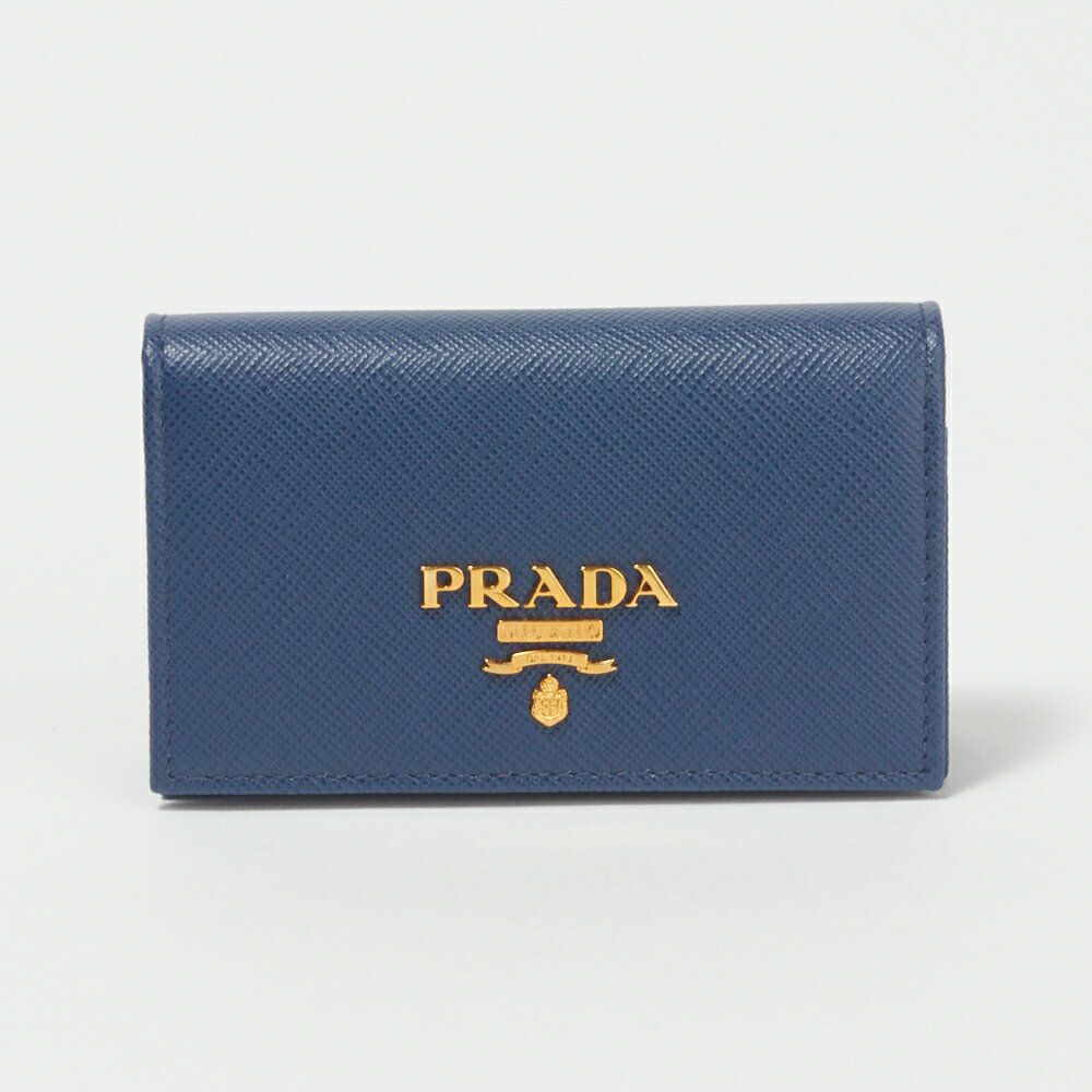 プラダ PRADA カードケース 【サフィアーノメタル：SAFFIANO METAL】 1MC122 QWA ブルー系(F0016/BLUETTE)
