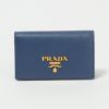 プラダ PRADA カードケース 【サフィアーノメタル：SAFFIANO METAL】 1MC122 QWA ブルー系(F0016/BLUETTE)