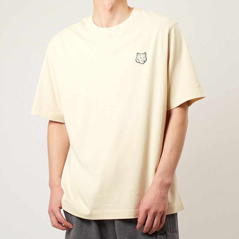 メゾンキツネ MAISON KITSUNE メンズ 半袖 Tシャツ オーバーサイズ BOLD FOX HEAD PATCH OVERSIZE TEE LM00107KJ0119 P205 PAPER