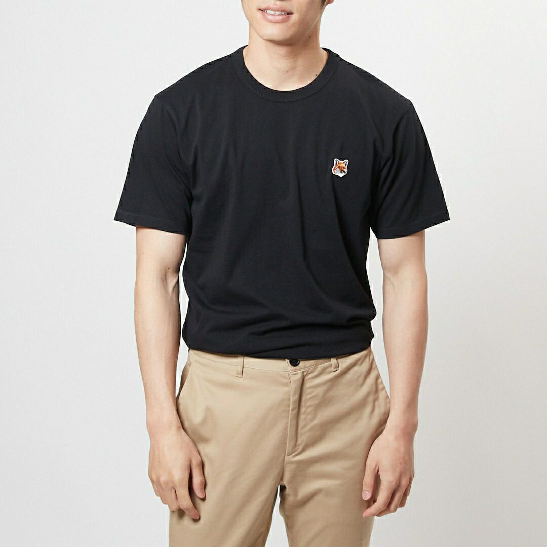 メゾンキツネ MAISON KITSUNE メンズ 半袖 Tシャツ FOX HEAD PATCH REGULAR TEE SHIRT LM00104KJ0008