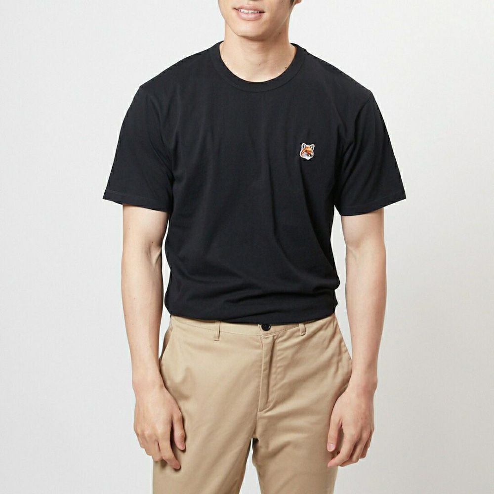 メゾンキツネ MAISON KITSUNE メンズ 半袖 Tシャツ FOX HEAD PATCH REGULAR TEE SHIRT LM00104KJ0008