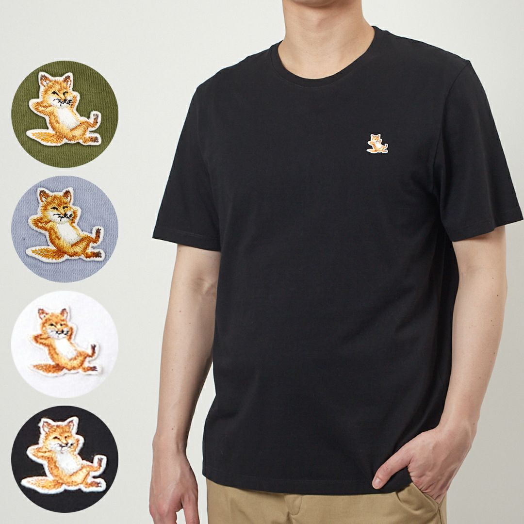 メゾンキツネ MAISON KITSUNE メンズ 半袖 Tシャツ CHILLAX FOX PATCH 