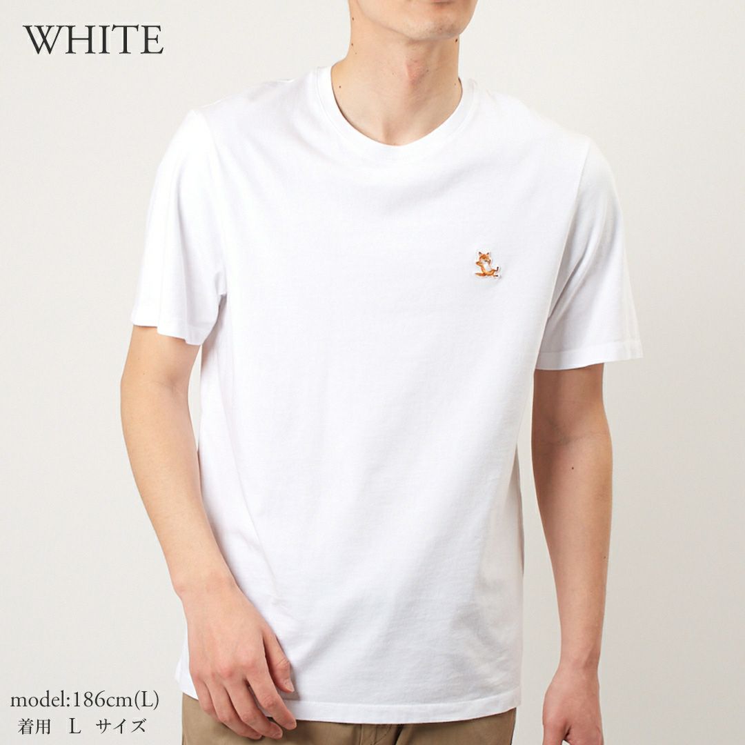 メゾンキツネ MAISON KITSUNE メンズ 半袖 Tシャツ CHILLAX FOX PATCH REGULAR TEE SHIRT LM00110KJ0008
