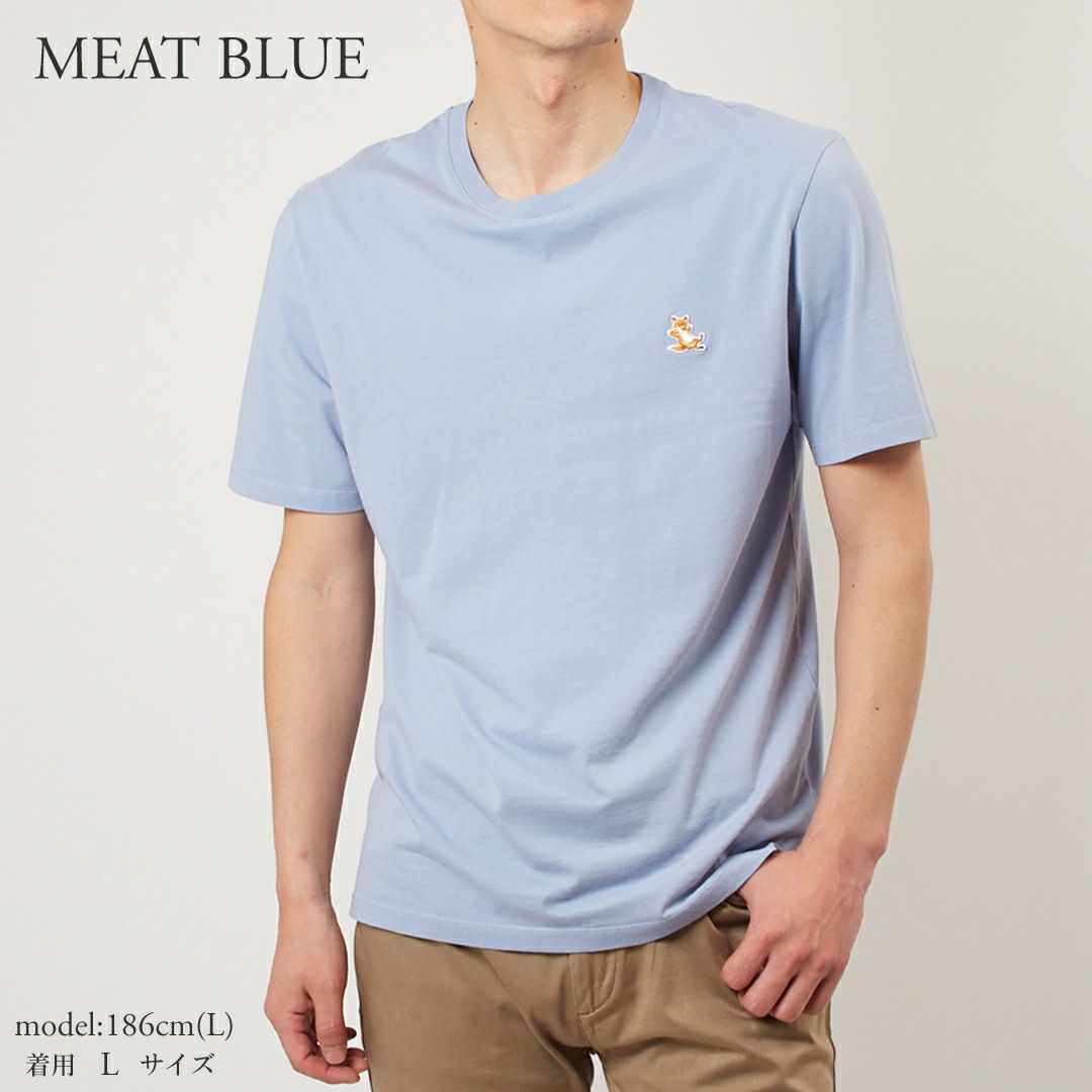 メゾンキツネ MAISON KITSUNE メンズ 半袖 Tシャツ CHILLAX FOX PATCH REGULAR TEE SHIRT LM00110KJ0008