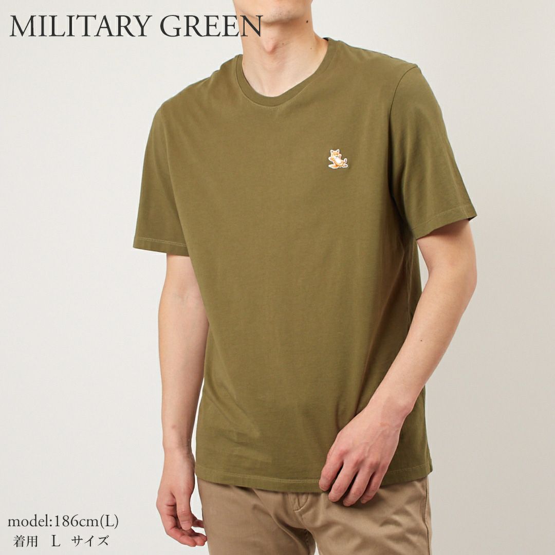 メゾンキツネ MAISON KITSUNE メンズ 半袖 Tシャツ CHILLAX FOX PATCH REGULAR TEE SHIRT LM00110KJ0008