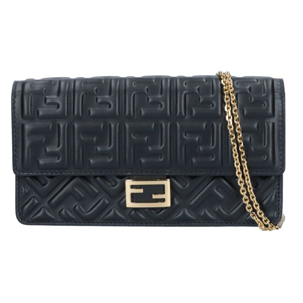 フェンディ FENDI 3WAYバッグ ミニバッグ バゲット チェーンウォレット 8M0498 AAJD-F0KUR NERO+ORO SOFT