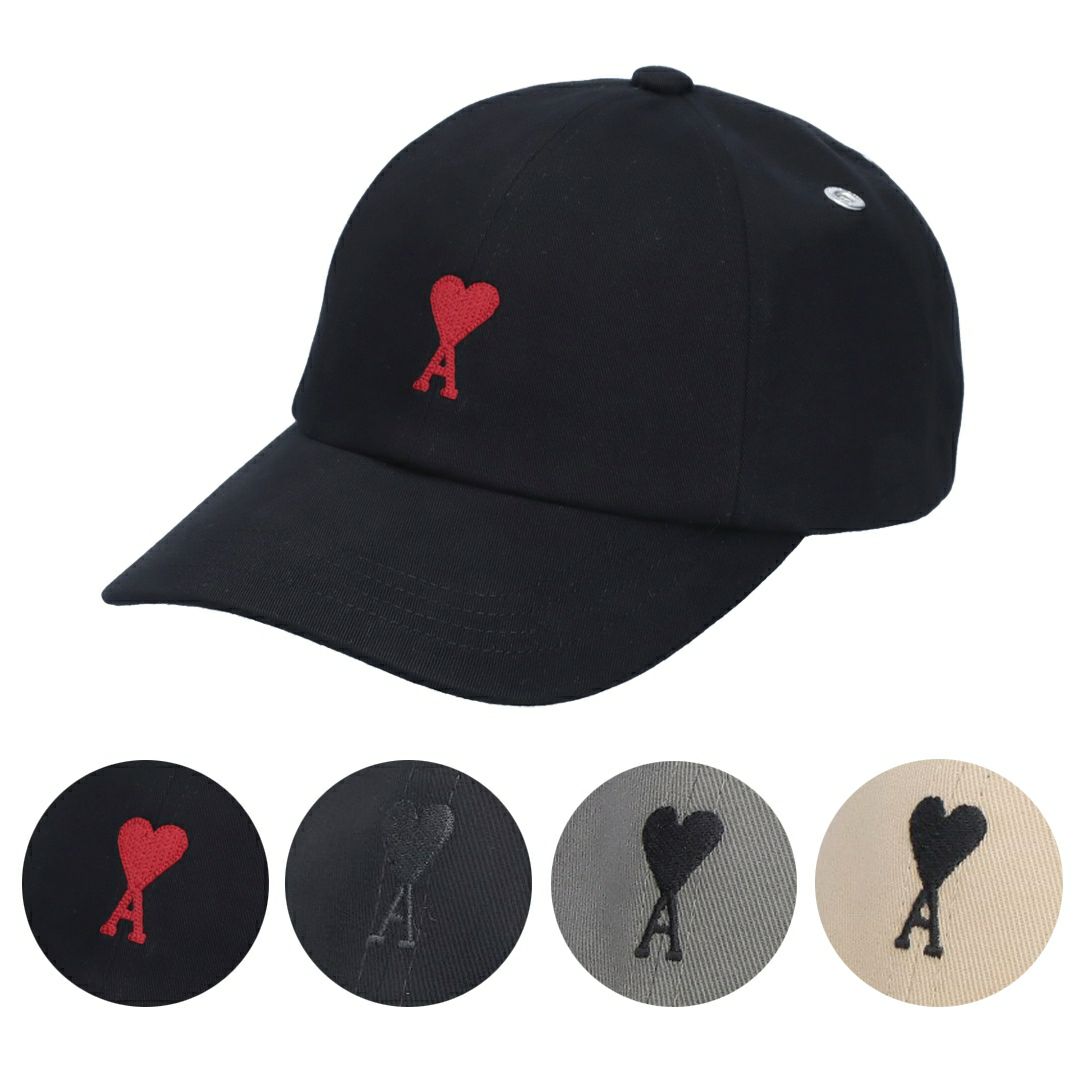 アミパリス AMI PARIS キャップ 帽子 AMI DE COEUR エンブロイダリー UCP006