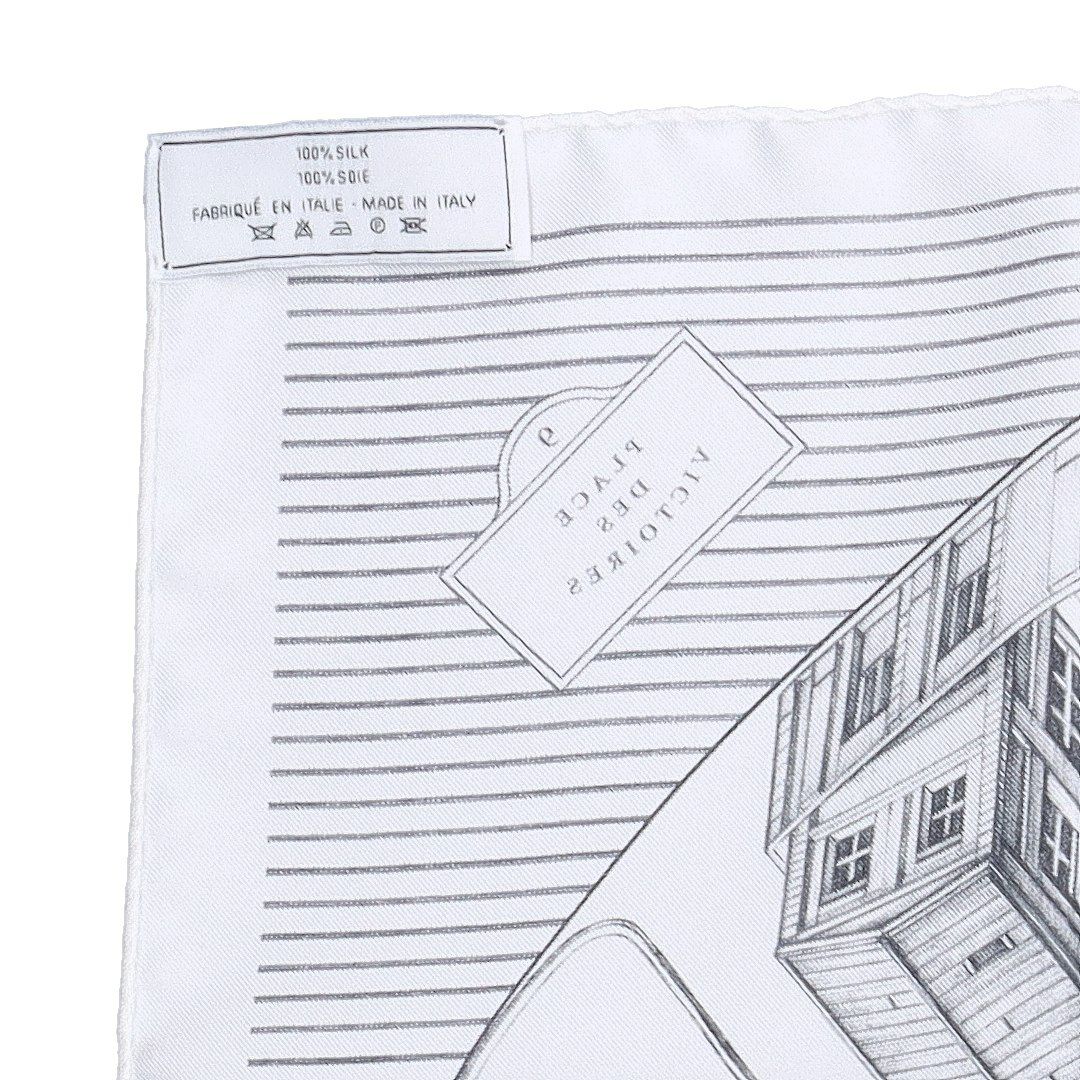 アミパリス AMI PARIS スカーフ PLACE DES VICTOIRES USF103AW 0044 004 NOIR BLANC