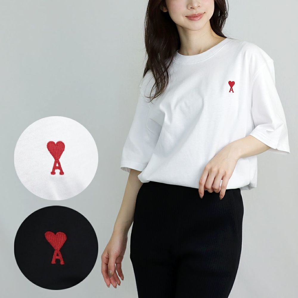 アミパリス AMI PARIS ユニセックス メンズ レディース 半袖Tシャツ RED AMI DE COEUR T-SHIRT BFUTS005.726