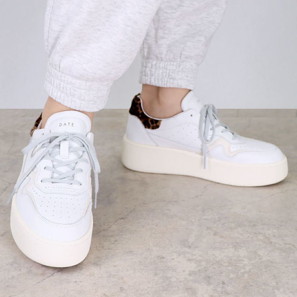 デイト D.A.T.E. レディース靴 シューズ スニーカー STEP W997-ST-CA-WD CALF CALF WHITE-LEOPARD