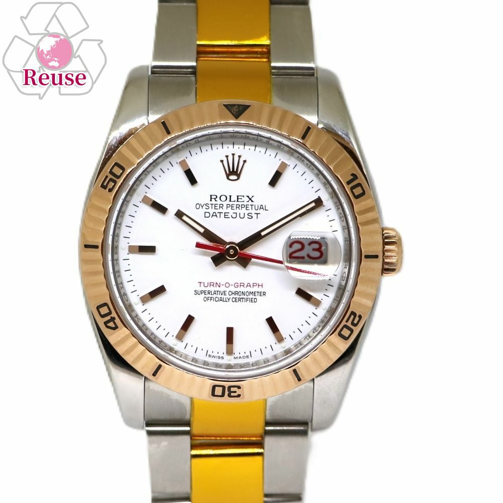 【リユース品】 ロレックス ROLEX 時計 メンズウォッチ デイトジャスト ターノグラフ 116261 文字盤：ホワイト 【お取り寄せ】