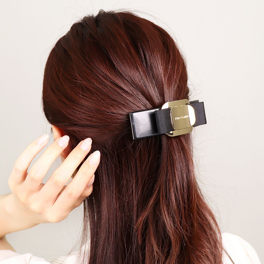 フェラガモ FERRAGAMO バレッタ ヘアアクセサリー 340421 771551 NERO 