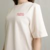 メゾンキツネ MAISON KITSUNE レディース Tシャツ HANDWRITING COMFORT TEE-SHIRT MW00126KJ0119 H705 FRESH COTTON